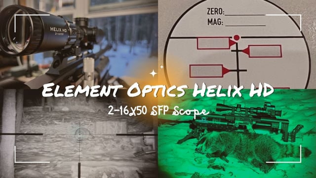 Testing the Element Optics Helix 2-16x50 HD SFP RAPTR-1 reticle